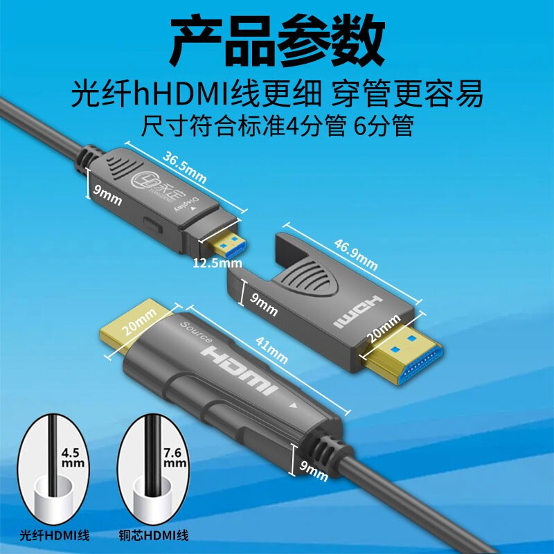 告別長線信號(hào)衰減，探索閩通HDMI高清光纖線50米新境界